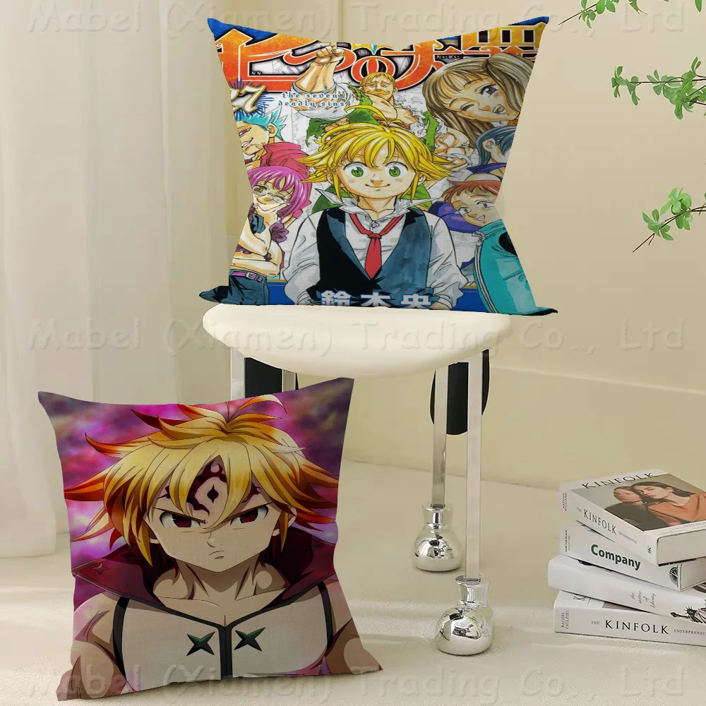 

THE Seven Deadly Sins Anime Cushion Cover Pillow Cover Decor Pillowcase Printed Cushion Case For Couch