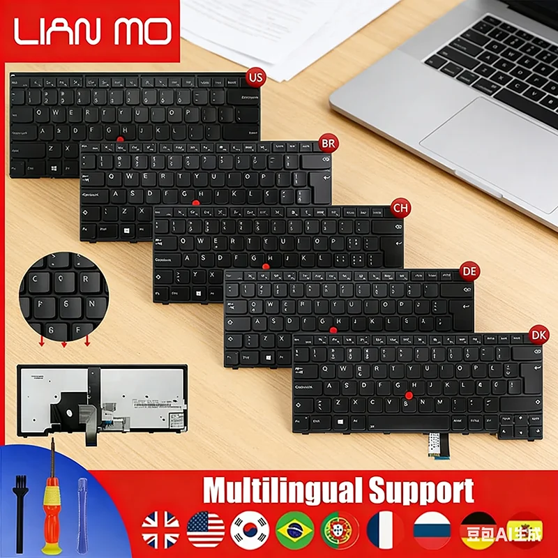 US/Brazil/German/Switzerland/Denmark Backlight Keyboard for Lenovo T440 T440S T440P T450 T450S T431S T460 L440 L450 L460 L470