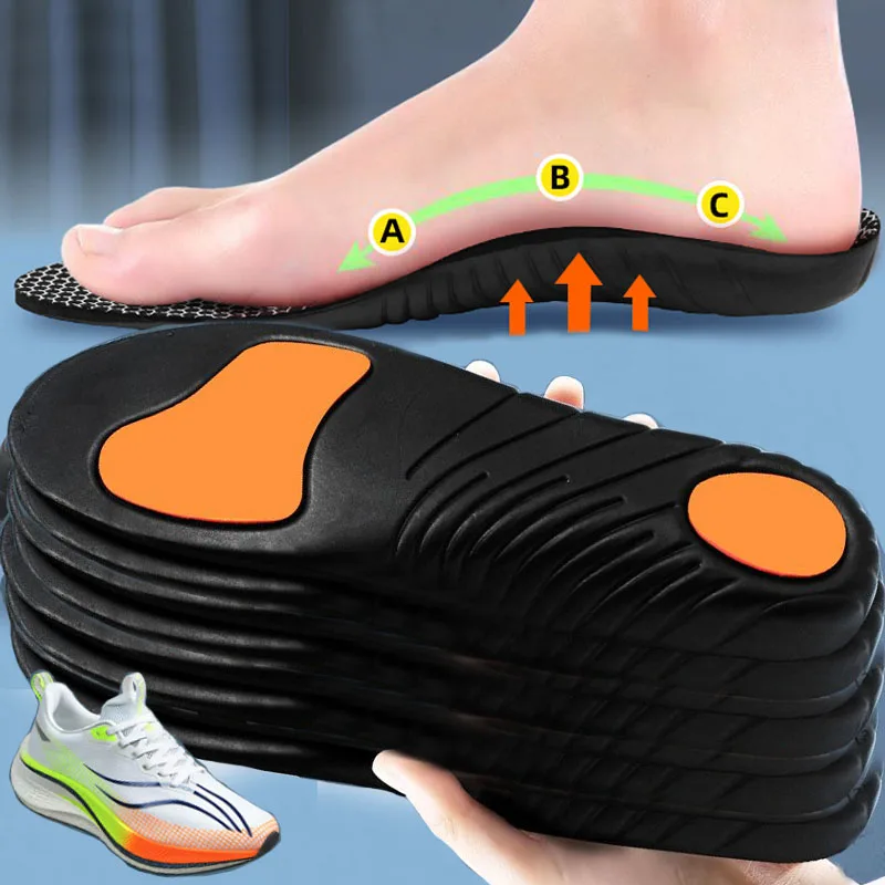 

Absorption Arch Support Shoe Insole Soft Orthopedic Sports Elasticity for Man Woman Planter Fasciitis Flat Feet Shock Shoes Pads