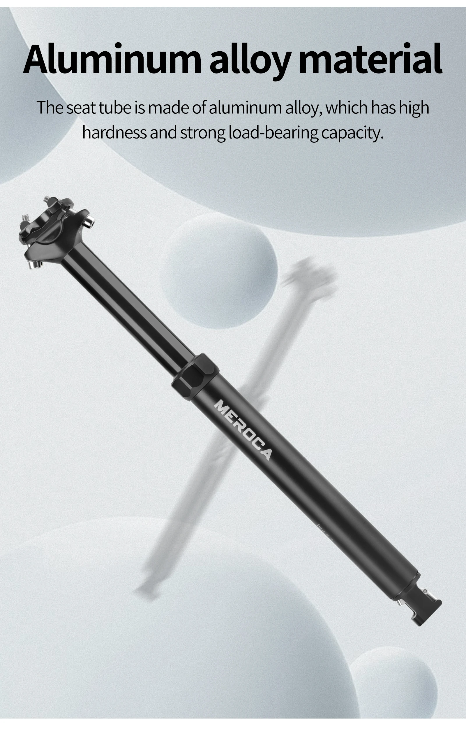 MEROCA Bike Dropper Sattelstütze 30,9/31,6x425mm Interne Routing Kabel Fernbedienung Draht Control Lift Sitzrohr MTB Sattelstütze – Detail 3