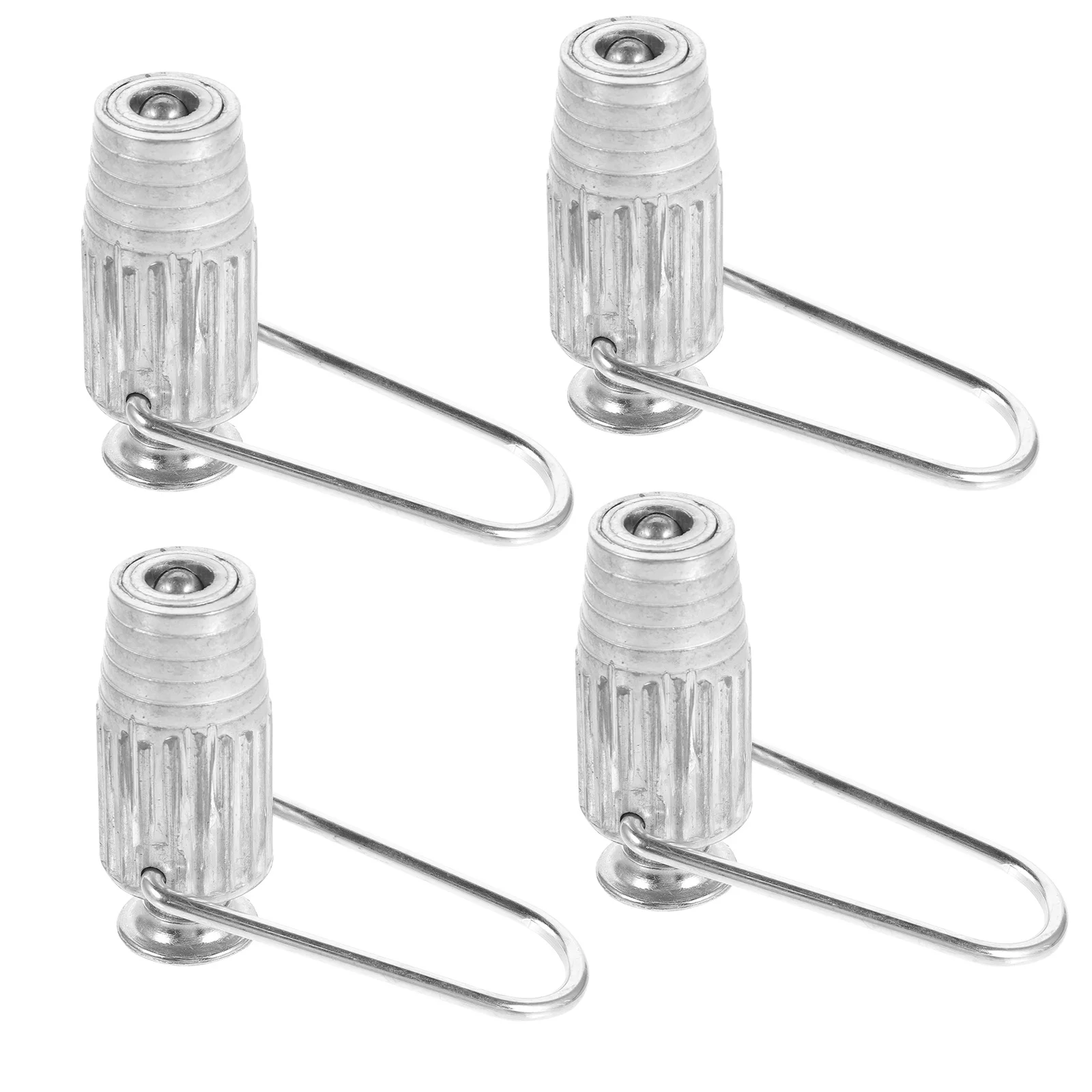 

4Pcs Metal Clothesline Tightener Aluminium Spring Loaded for Taut Laundry Lines Household Outdoor Drying Tools