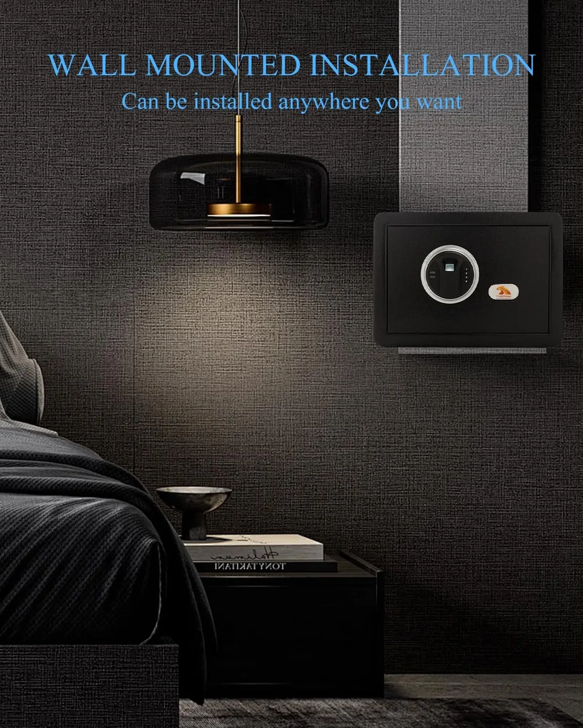 Security Fingerprint Biometric Safe Digital Safe for Home, Office- Black