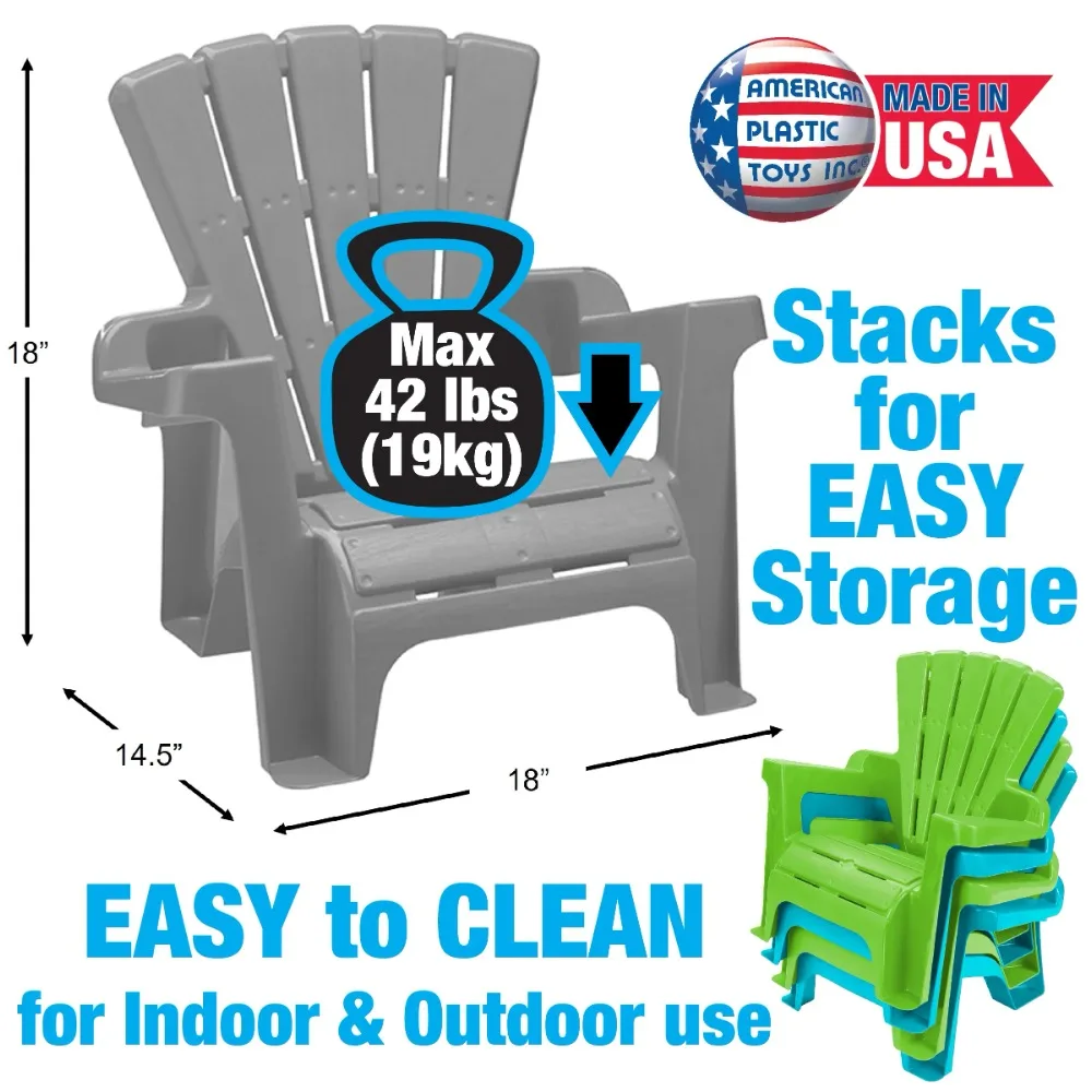 Adirondack-Kinderstuhl 2 Stück, Rosa