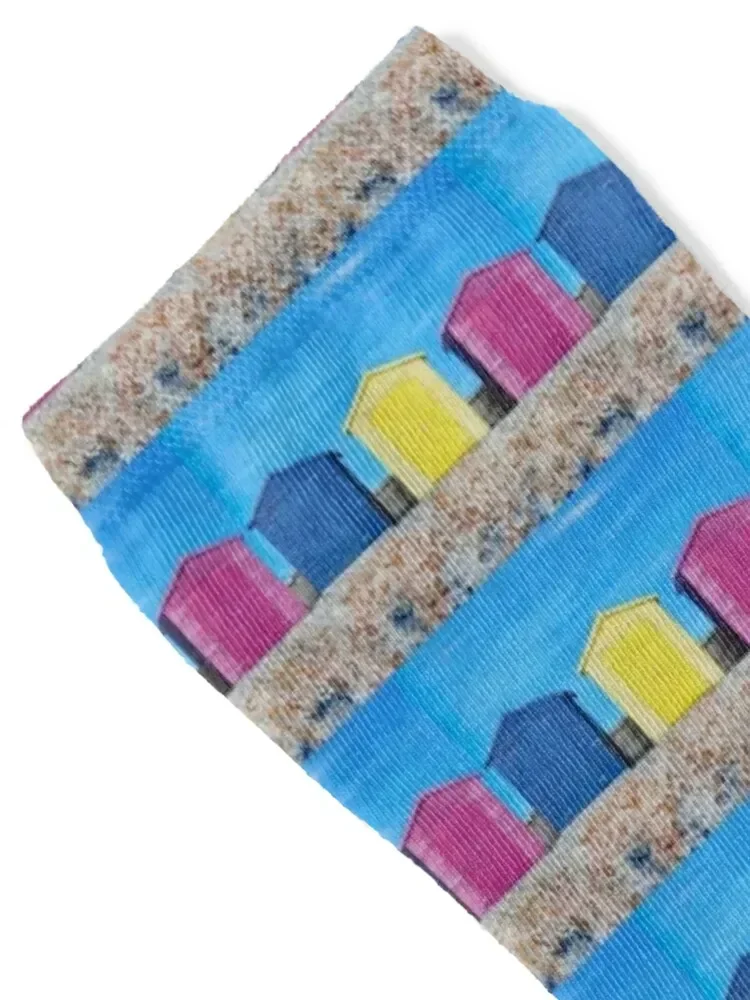 Beach Huts Socks Heating sock valentine gift ideas set professional running Women Socks Men's