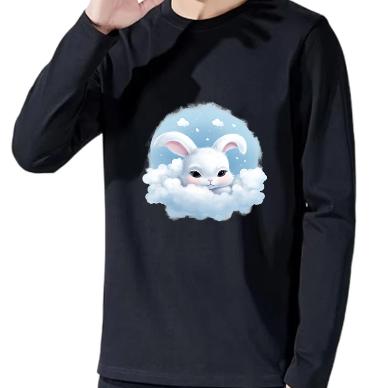 Cloud Animal bear sheep deer Iron On Heat Transfer Sticker For Clothes DTF Pinted Vinyl Thermal Appliques Washable T-Shirt Decal