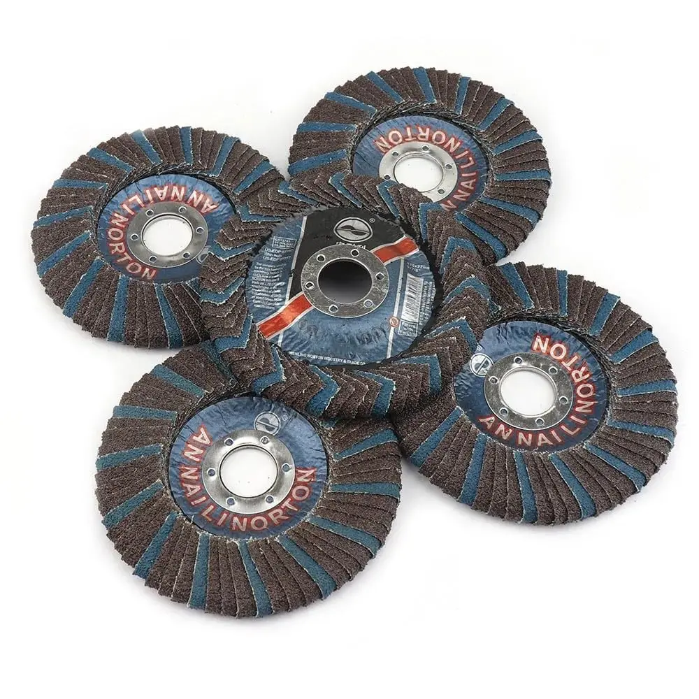 

1-10Pc 4/4.5/5inch Flat Flap Disc Grinding Wheel Rust Removal Polishing Sanding Disk for Angle Grinder Abrasive ,5 PC 100x16mm