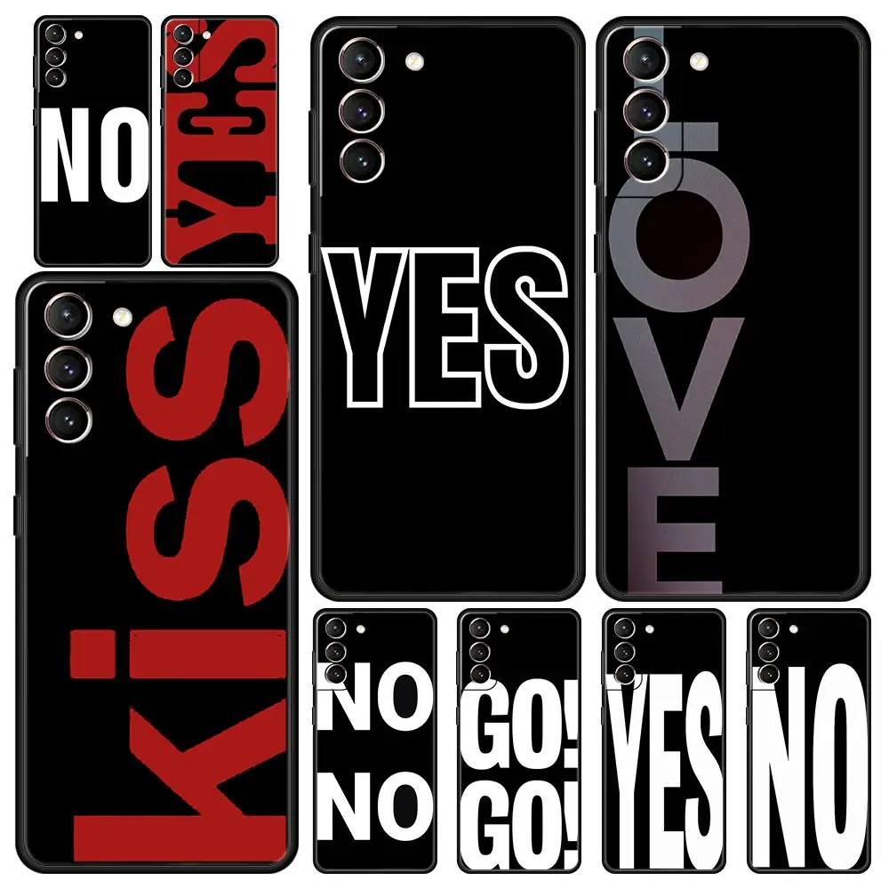 Phone Case For Samsung Galaxy S25 Edge S24 S23 S22 S21 Ultra S20 FE 5G S10 S10E S9 Plus Soft TPU Cover NO And YES Art