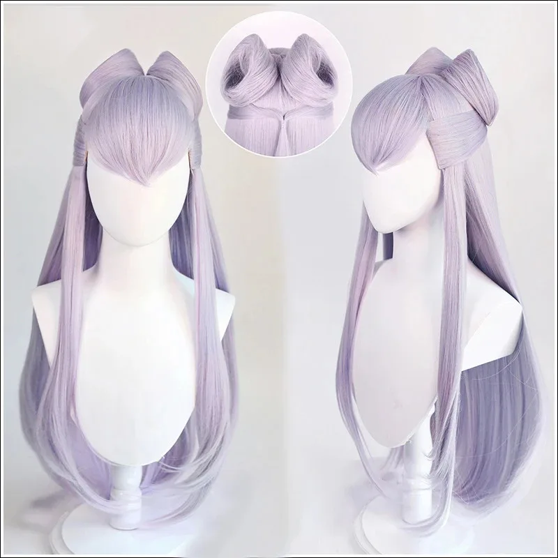 

Baddest Evelynn 2025, длинный парик для косплея LOL KDA с булочками, термостойкие синтетические волосы, парики для ролевых игр + парик Ca