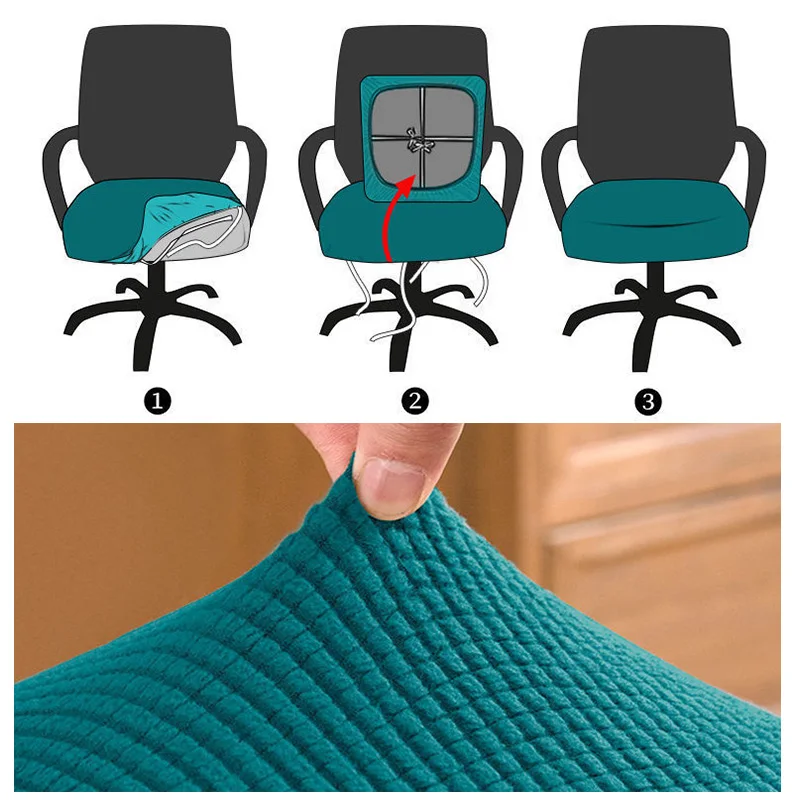 Funda Universal para asiento de silla de oficina, cubierta elástica gruesa para sillón dividido, funda protectora extraíble para silla de ordenador