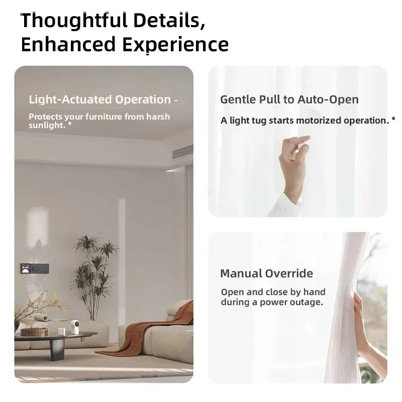 محرك الستائر الذكي Aqara E1 Zigbee 3.0 Hub مطلوب تلقائيًا مفتوحًا وإغلاقًا لاستشعار أشعة الشمس مع Apple HomeKit عبر تطبيق Aqara Home