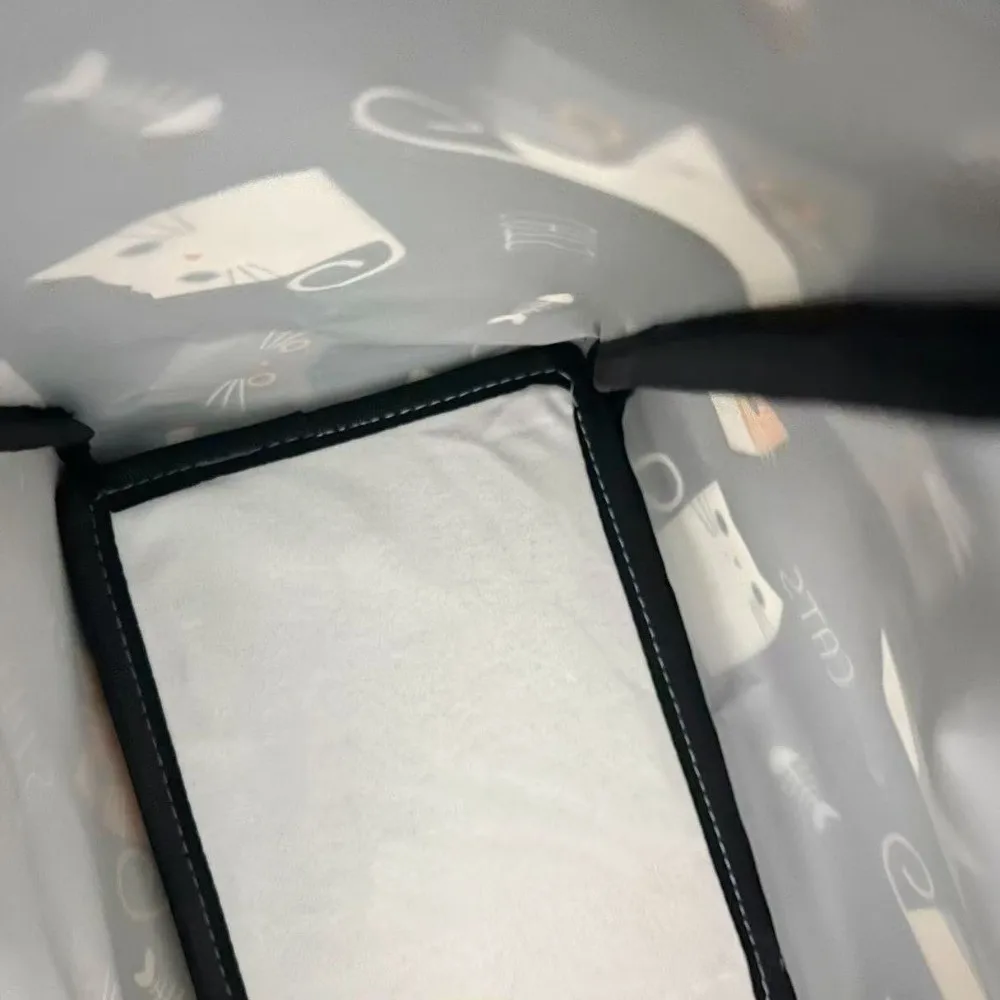 

Cute Portable Cat Carrier Bag Large Capacity Waterproof Pet Outing Bag Breathable Oxford Dog Handbag Daily Walking