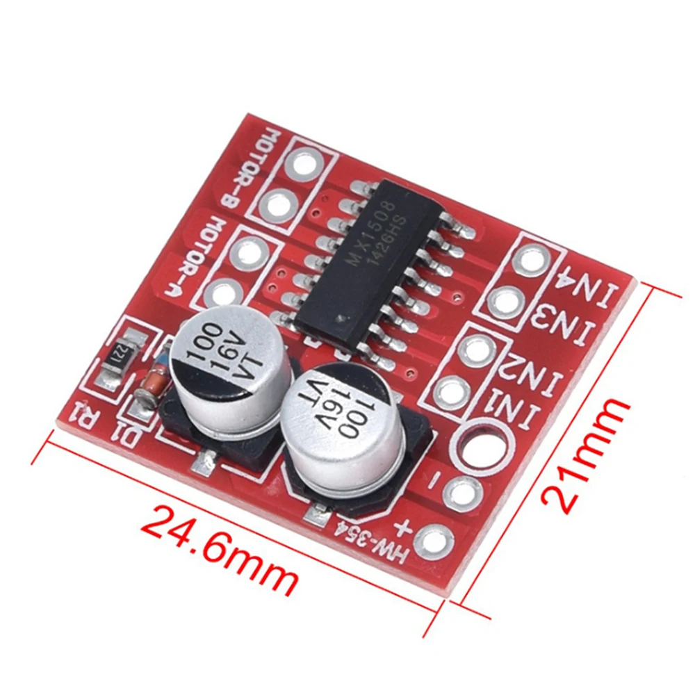 

5Pcs Mini L298N DC Motor Driver, MX1508 Mini Dual Channel 1.5A 2 Way PWM Speed Controller Dual H-Bridge Replace Stepper