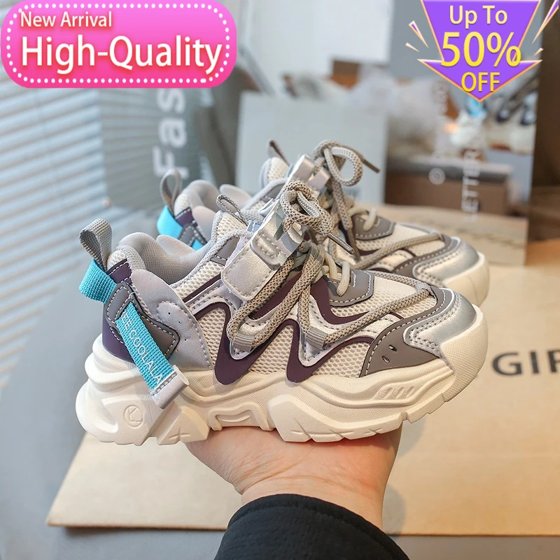 New Summer Soft Childrens Sports Shoes Trendy and Versatile Stable Running Shoes Campus Foot Protection Breathable Casual Shoes - view 6