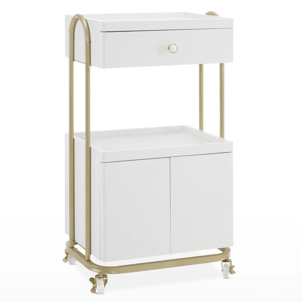 Rolling Salon Trolley Cart for Storage Barber Tool Organizer 2074