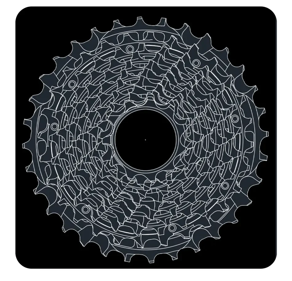 GOLDIX für Mountainbike Ultraleichte Fahrradkassette Freilauf aus Kohlenstoffstahl HG-Struktur 9/10/11/12/13-Gang – Detail 5