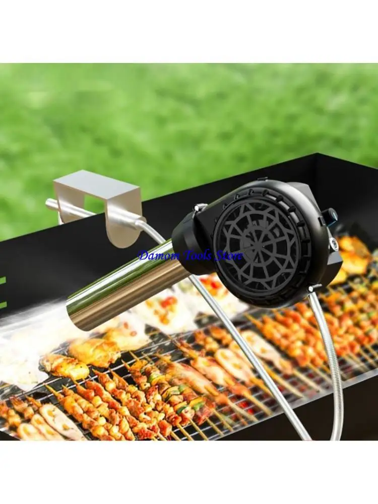 

57be Travel Friendly BBQ Air Pumps, USB -управляемая воздуходувка для улучшения пламени на открытом мероприятии по приготовлению