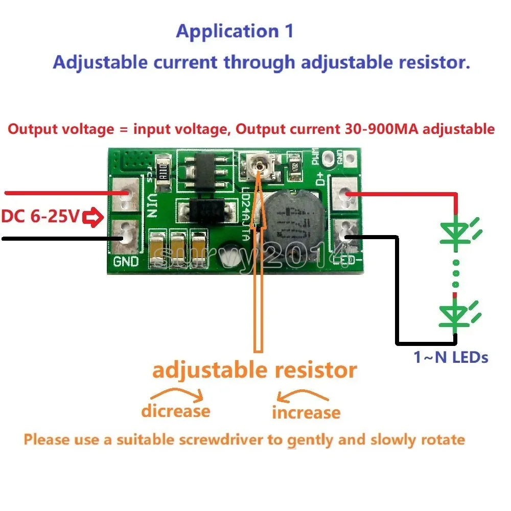 DC 9V 12V 18V 24V 20W Adjustable LED Driver PWM Controller DC-DC Step-down Constant Current Converter For arduino