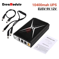 Mini UPS Router Optical Cat Adapter Uninterruptible Power Supply 10400mah DC Backup Power Supply AC 110V 220V to DC 5V 9V 12V