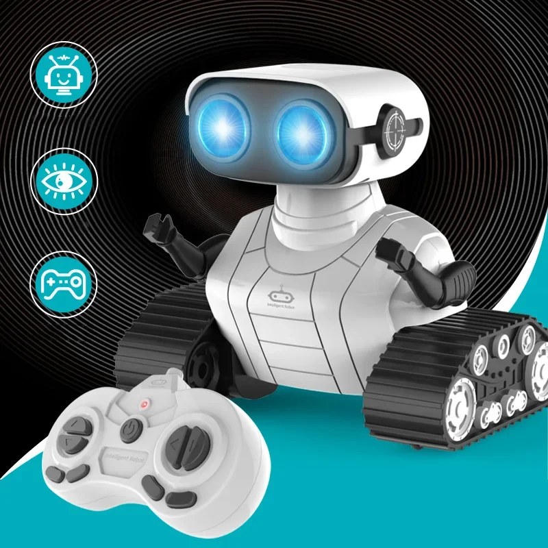 New Rechargeable Smart Robot With Music Dancing LED Eyes RC Ebo Robot Toys For Kids Remote Control Interactive Toy Children Gift