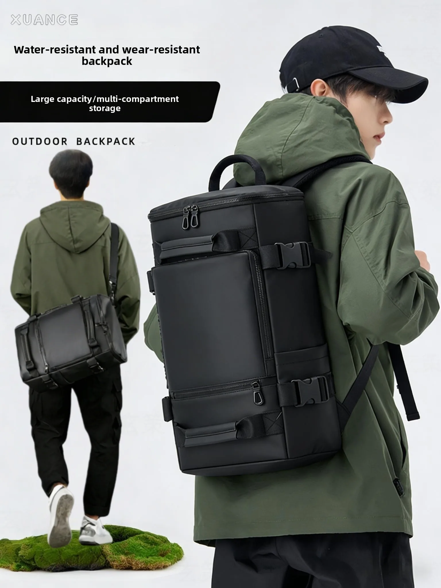 

Многофункциональная портативная сумка-мессенджер Bapa для путешествий на открытом воздухе, большая вместимость, для мужчин и женщин