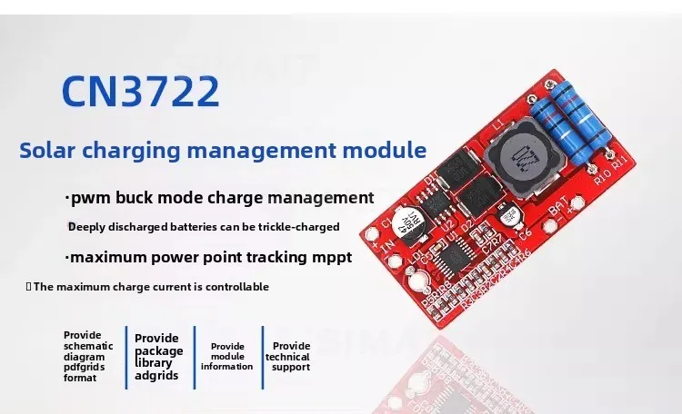 CN3722 Solar Charging Module | Single/Multi-Cell Li-ion/LiFePO4 Battery Charger | MPPT 5A PWM with Free Shipping
