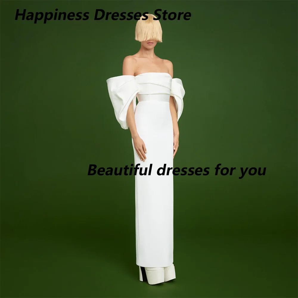 

Ivory Prom Dress Off The Shoulder Strapless Column Evening Gowns for Women 2025 Elegant Formal Party Dress Customized