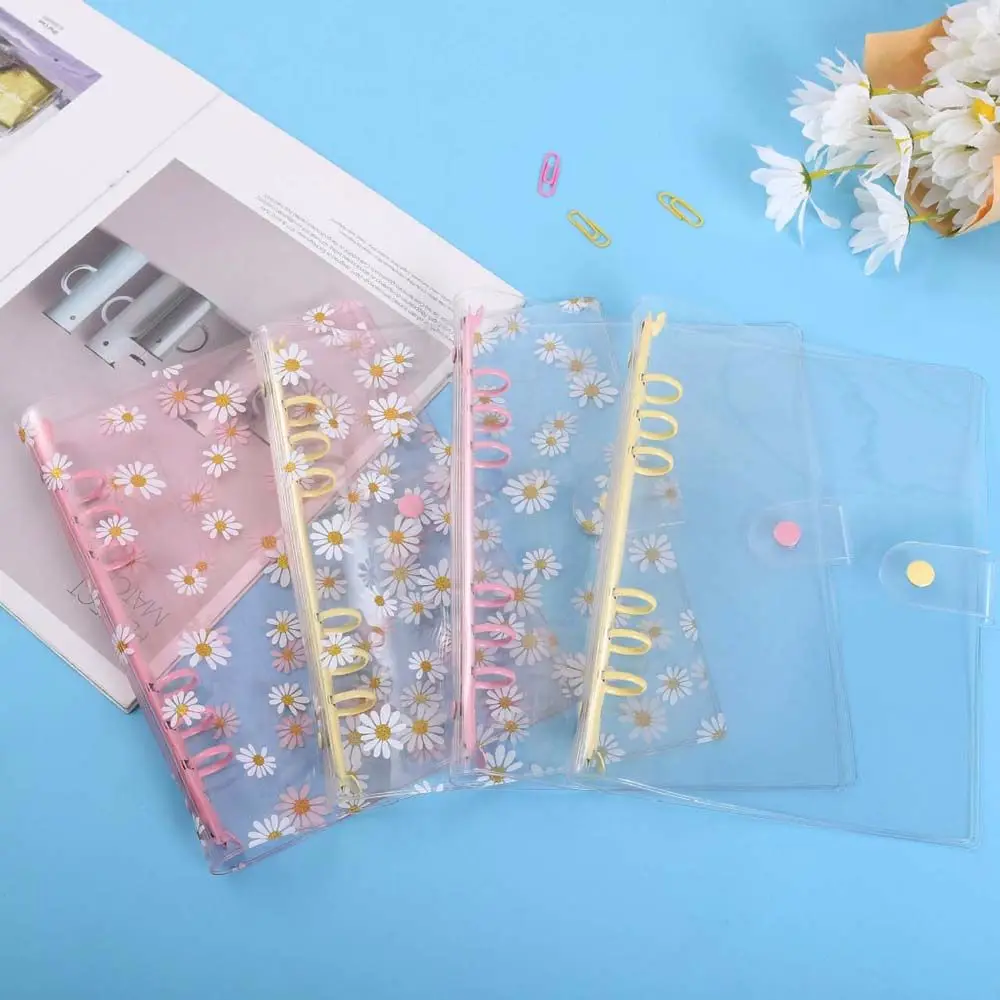 

Binder Student Stationery A6 A5 Loose Leaf Ring Binder File Folder Literary Binder Shell Notebook Cover Daisy Notebook Binder