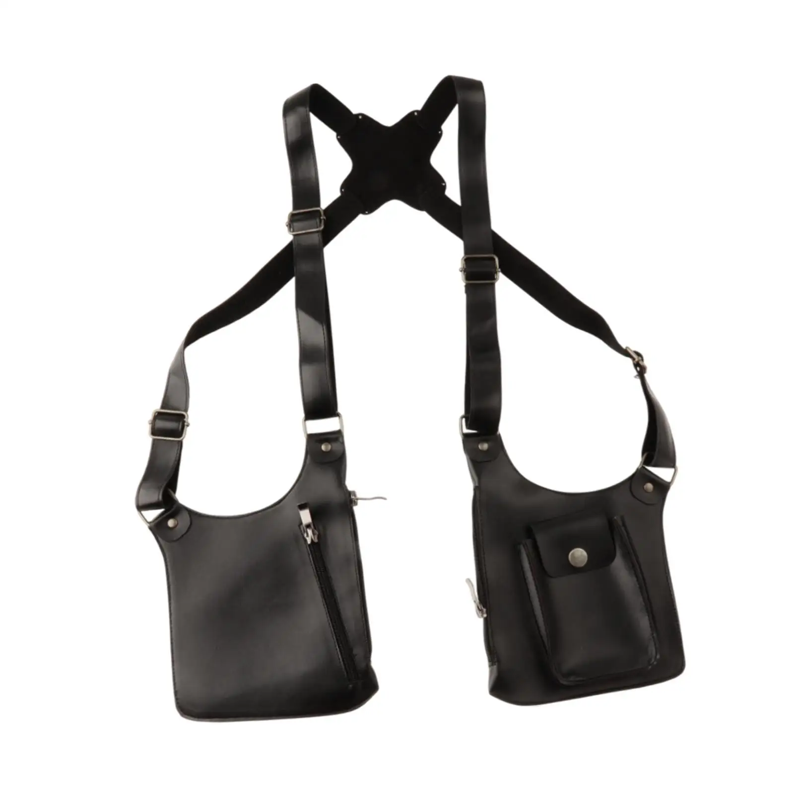 Double Shoulder Armpit Bag Retro Design with Harness Phone Holster Bag for Medieval Party Outdoor Activities Hiking Women