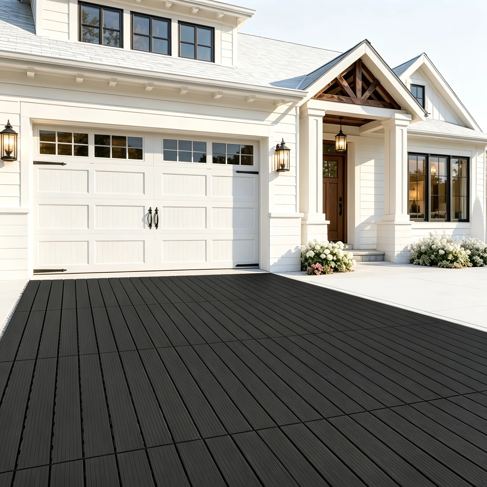 

Large Interlocking Floor Tiles - Waterproof Outdoor And Indoor Flooring, Suitable for Patios, Balconies, Porches, Backyards, And Bedrooms