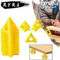 10pcs Mini Paint Pyramid Stands Set Woodworking Tools Triangle Paint Pads Feet For Carpenter Woodworking Accessiores Tool Kit