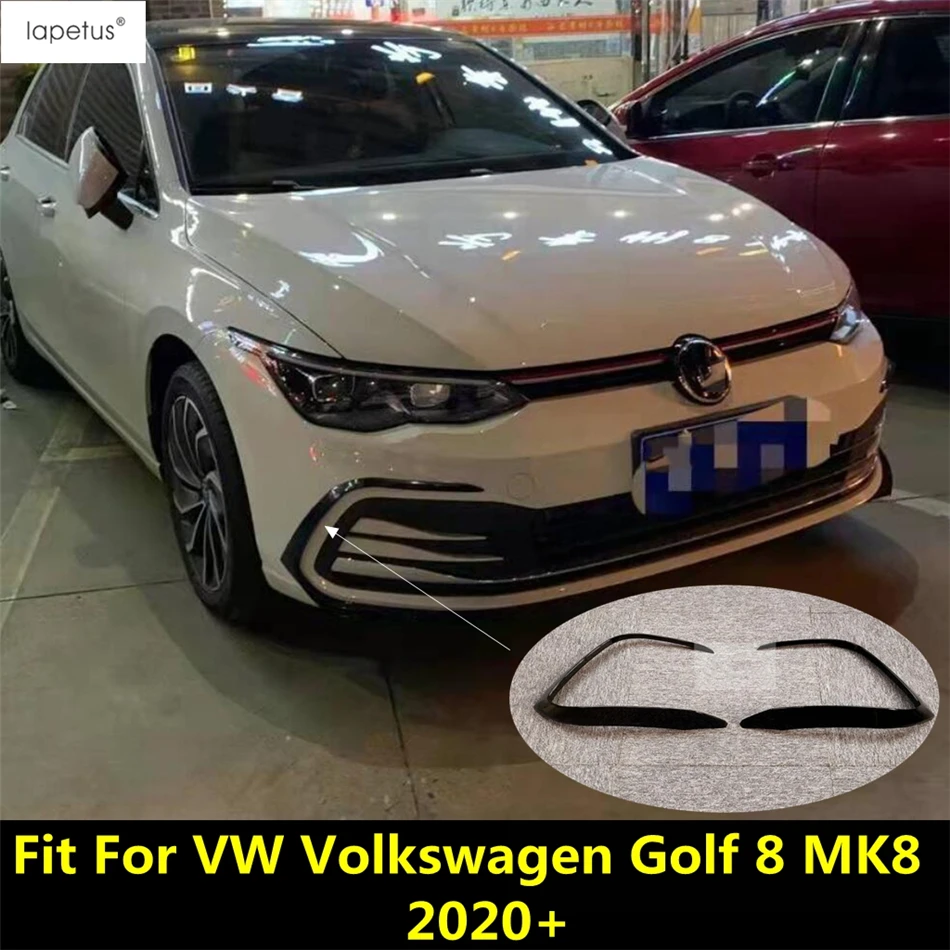 

Front Foglight Eyebrow Decor Cover Trim For VW Volkswagen Golf 8 MK8 2020 - 2023 Fog Light Lamp Eyelid Spoiler Strip Accessories