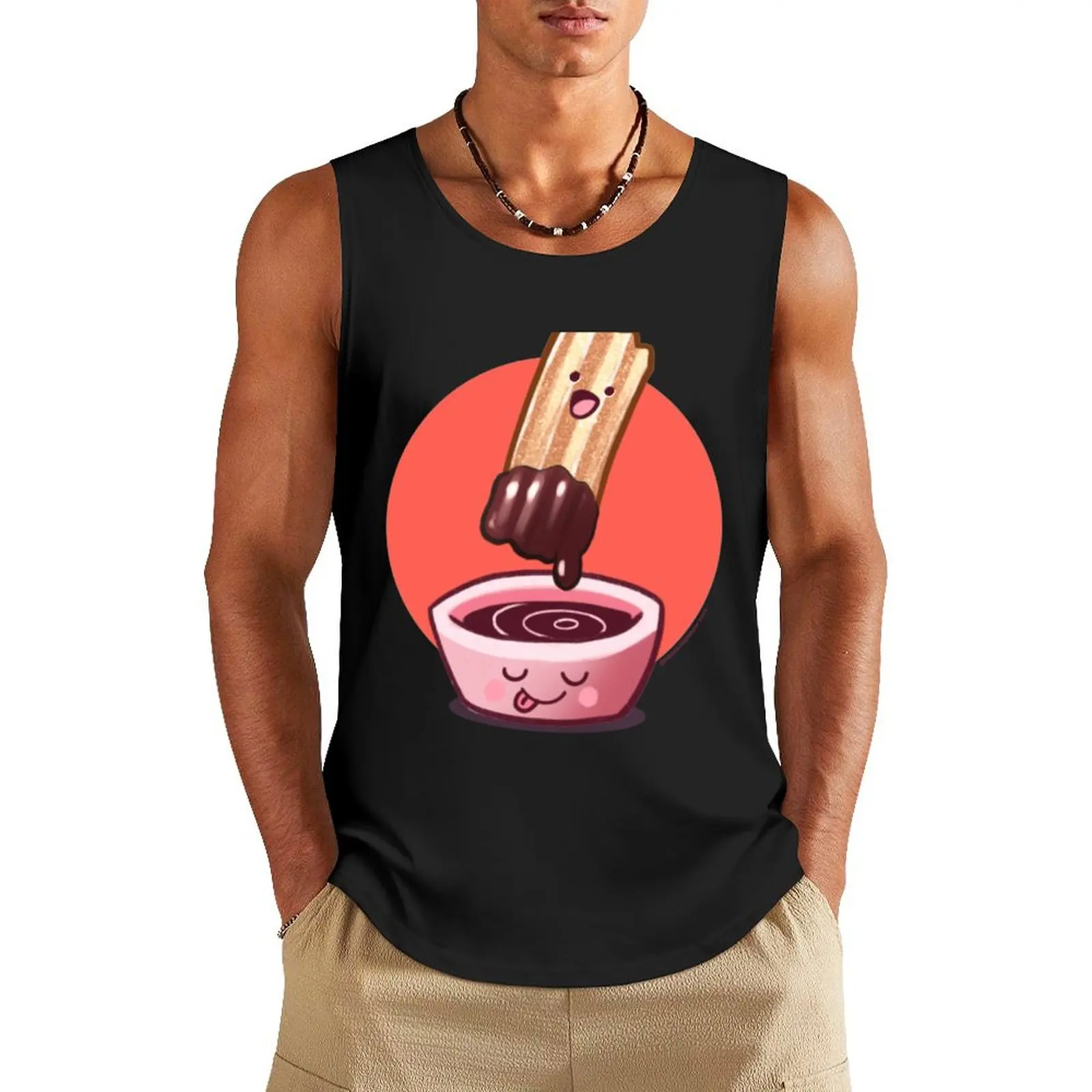 Fröhliche Churo Tank Top männliche Weste schnell trocknendes T-Shirt Herren bekleidung Herren ärmelloses T-Shirt