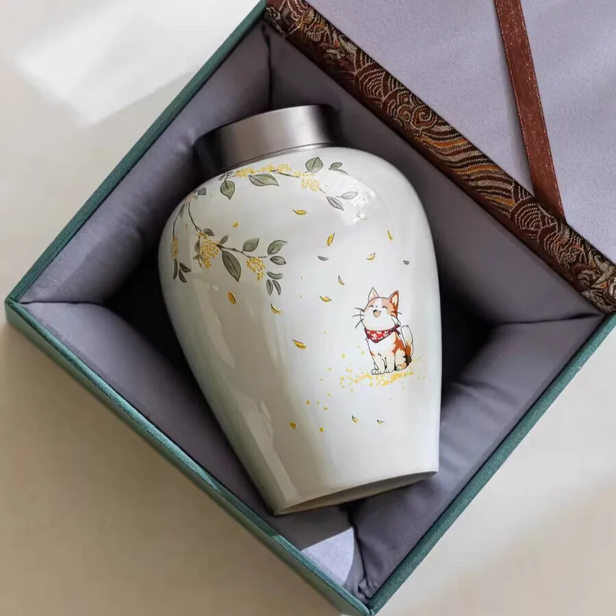 hys-boite-a-the-en-ceramique-a-double-couvercle-en-etain-etanche-a-l'humidite-motif-chat-mignon-et-osmanthus-pour-usage-domestique-pot-vide-en-vrac