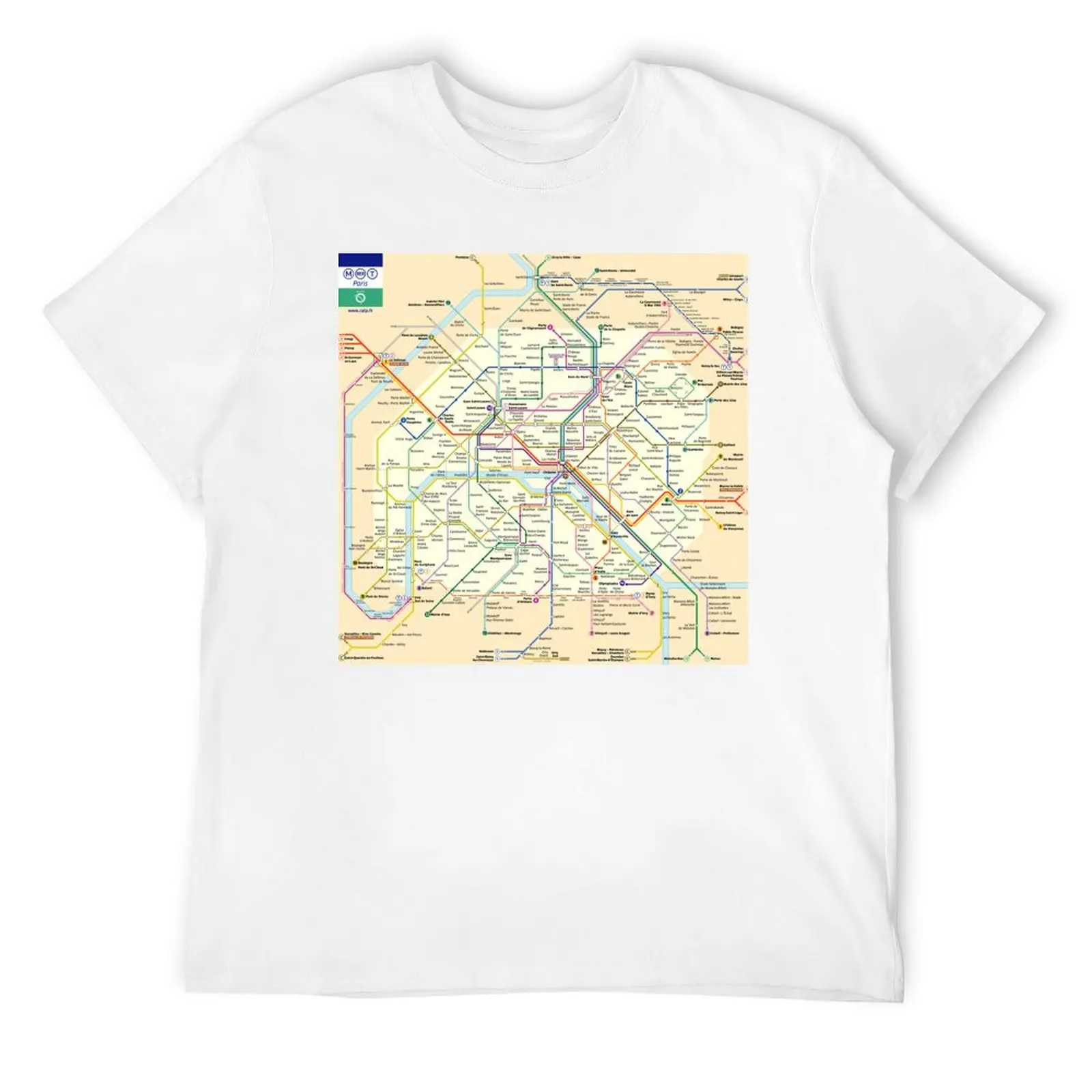 

Paris, France Metro Subway Tube Underground Map T-Shirt T-shirts oversize cute clothes mens t shirt