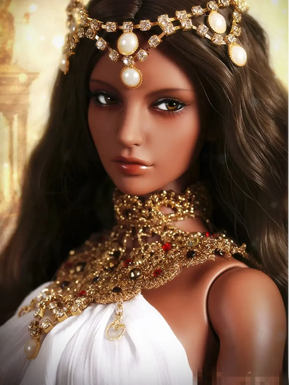 New bjd sd doll 1/3 ip Carina Perfect Body Black Girl African beautiful selling premium resin spot makeup