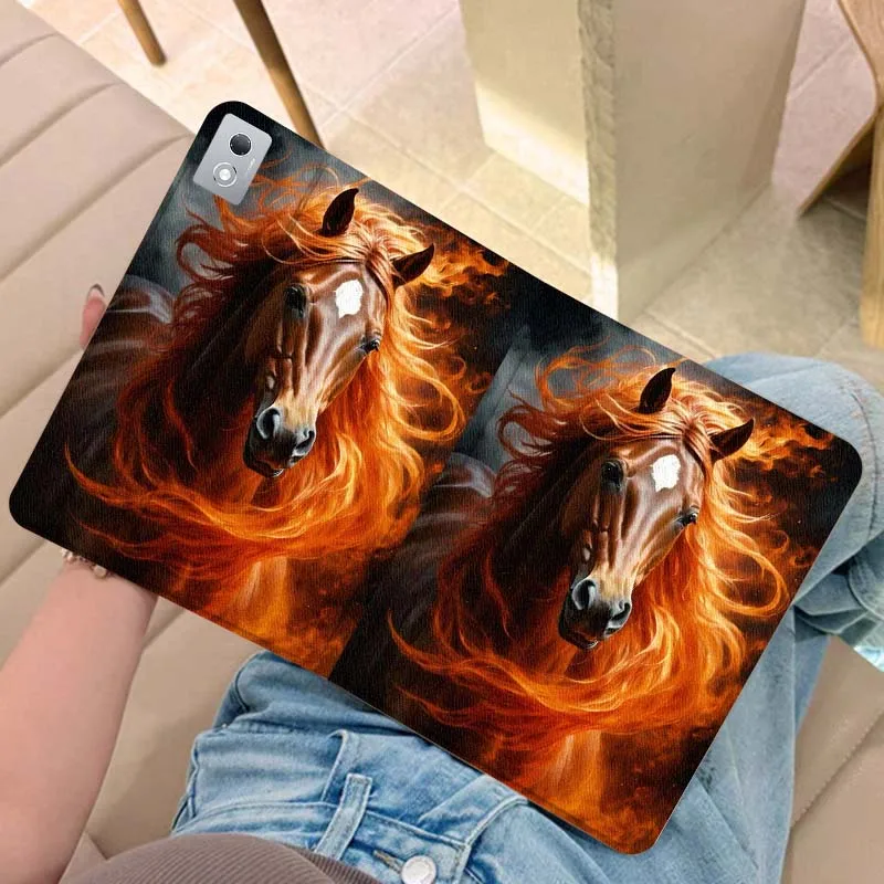 

Two White Horses Sunset Tablet Case For Legion Xiaoxin Pad Y700 K10 M10 P11 K11 Pro Plus 10.6 11.5 Inch 2021 2023 2025