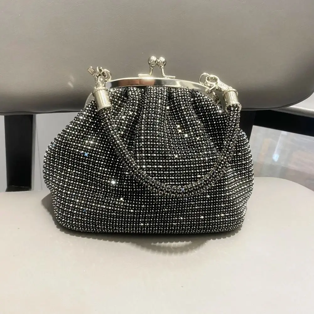 

New Rhinestones Evening Bag Casual Portable Clutch Bag Crystal Handbags Ladies