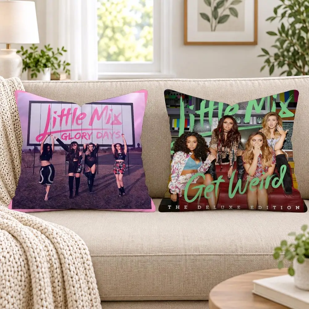 L-Little M-Mix Cushion Cover Short Plush Double-Sided Printing Sofa Bedroom Living Room Throw Pillow Cover Home Decor