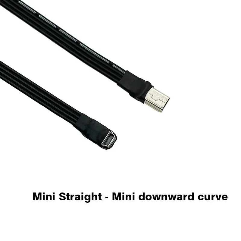 كابل USB صغير مرن وناعم لأعلى ولأسفل بزاوية يمين ويسار للرجال والنساء بدون طيار لشحن بيانات FPV كابل FPC مسطح من السيليكون