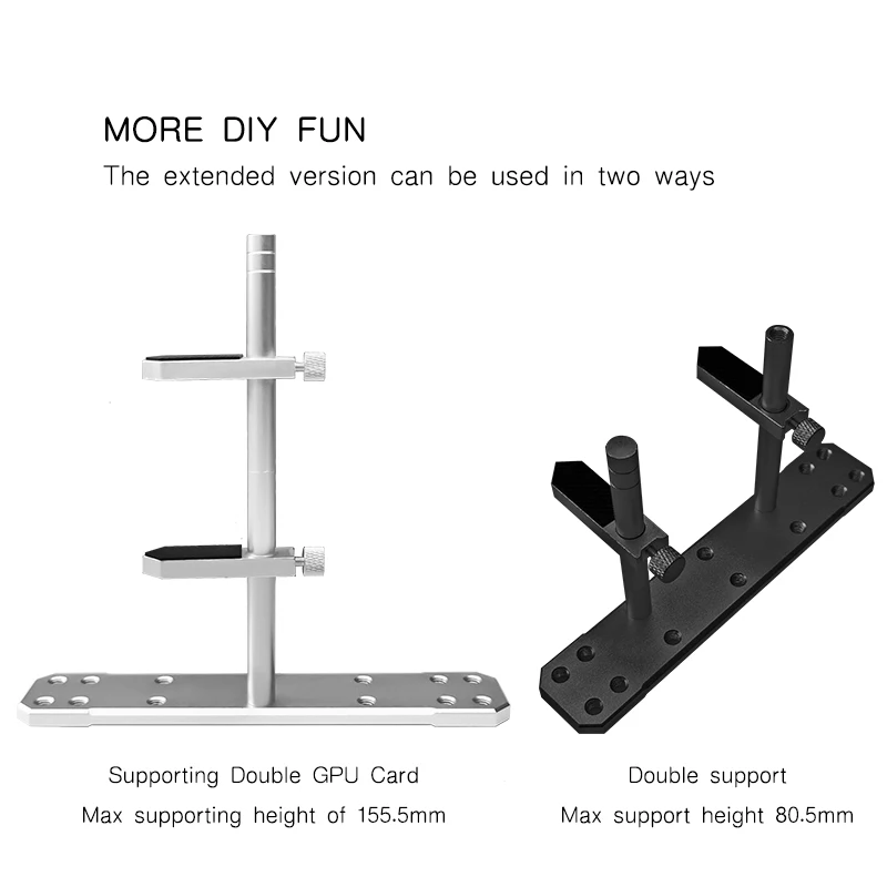 Soporte de tarjeta de vídeo de aluminio para ordenador, soporte para tarjeta gráfica GPU, evita caídas, no afecta al ventilador, accesorios para PC