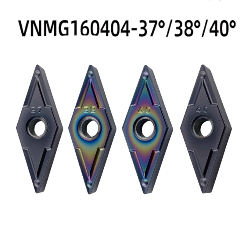 

10PCS Turning Inserts VNMG160404-37° VNMG160404-38° VNMG160404-40° Double-sided belt pulley insert CNC cemented carbide insert