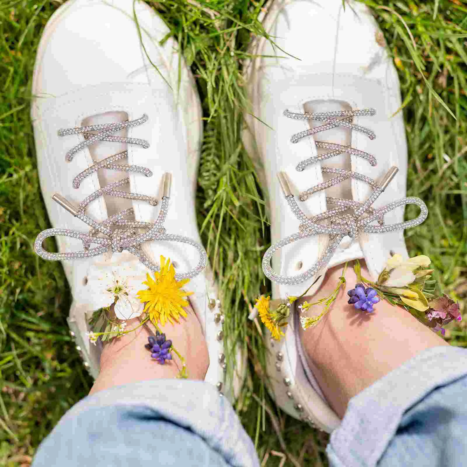 Cordones de diamantes para zapatos, botas negras para diamantes de imitación, correas decorativas, correas de taladro, reemplazo de trabajo, zapatillas ostentosas, 2 uds.