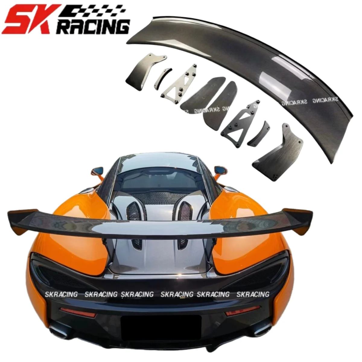 

Bodykit Spoiler Carbon Fiber Rear Trunk Wing GT4 Style For McLaren 540C 570S 2015-2019 Car Accessories Decorative Trims