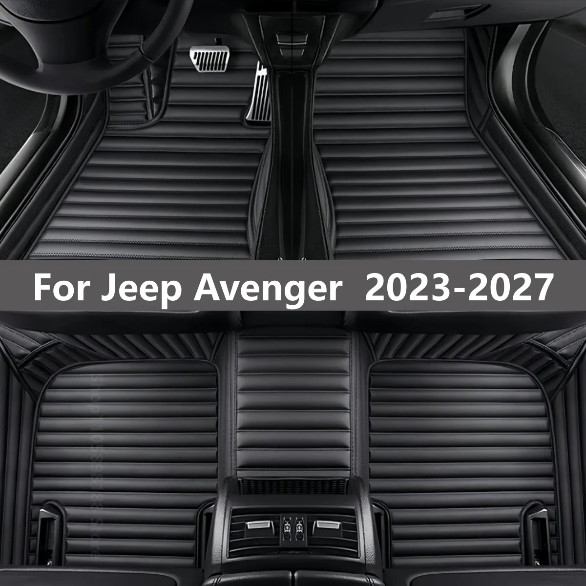 Custom Leather Floor Mats Full Set Fi For Jeep Avenger 2023-2027Car Mat Mats Carpets Auto