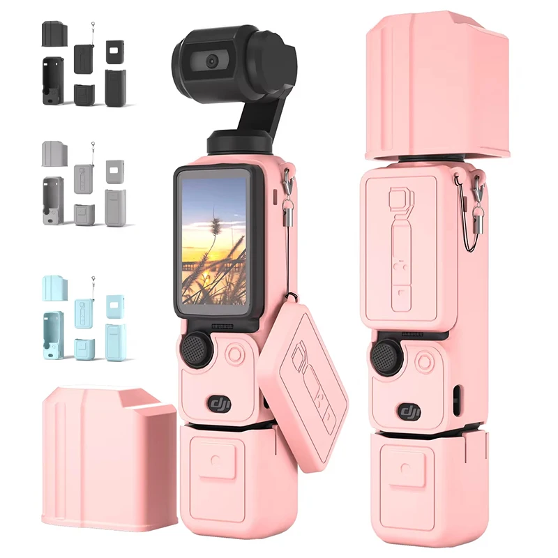 Silikonhülle für DJI OSMO Pocket 3, Silikon-Schutzhülle, kratzfest, Objektivdeckel-Schutz für Pocket3 Case Shell-Zubehör
