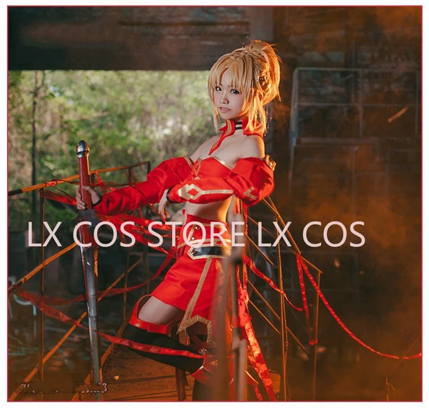 Disfraz de Astolfo de Fate Grand Order, disfraz de Fate Apocrypha Saber of Red Mordred, disfraz de Cosplay para mujer, conjunto completo