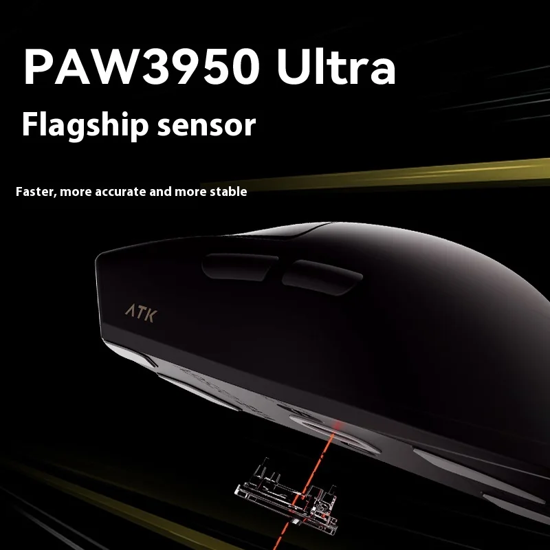 Imagem -02 - Atk Blazing Sky x1 Ultimate Dual Mode Mouse sem Fio Lightpeso Gaming Mice Acessórios Personalizados para pc Paw3950 8k Polling Rate