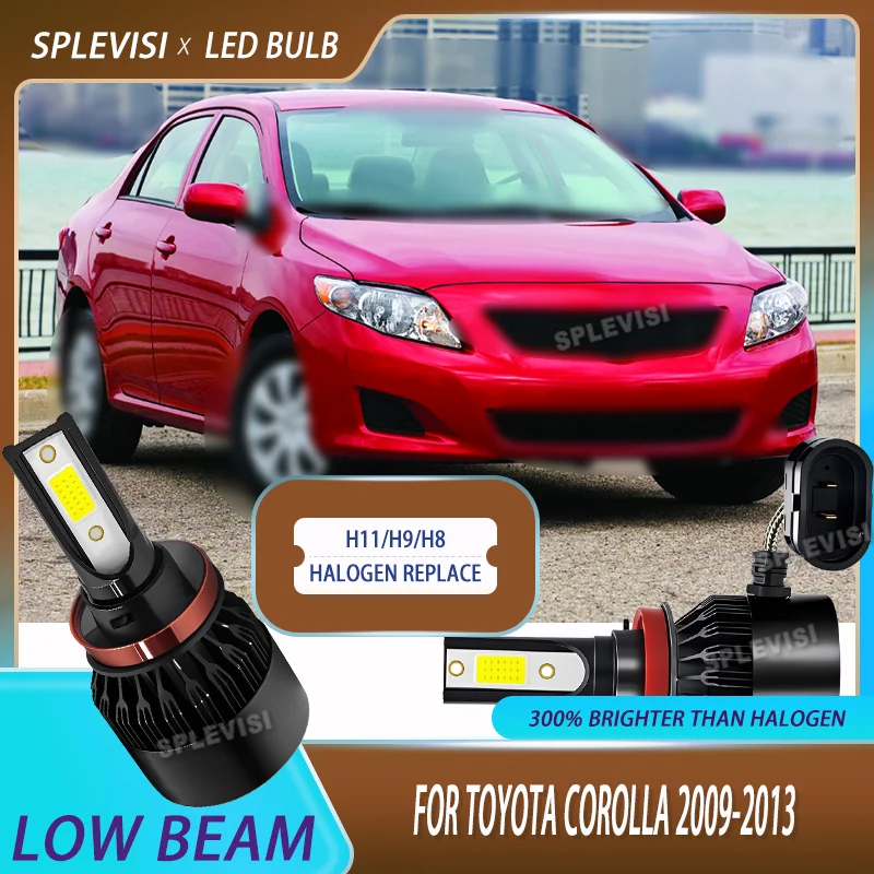 

LED Low Beam H11 Halogen Replace Car Light Bulb 12v 3-Year Warranty & Fan Headlamp For Toyota Corolla 2009 2010 2011 2012 2013
