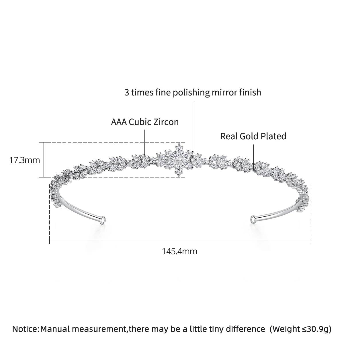 LUOTEEMI  Wedding Bridal Tiaras Luxury Cubic Zirconi Princess Queen Pageant Clear CZ Fashion Headband Hair Accessories for Girls