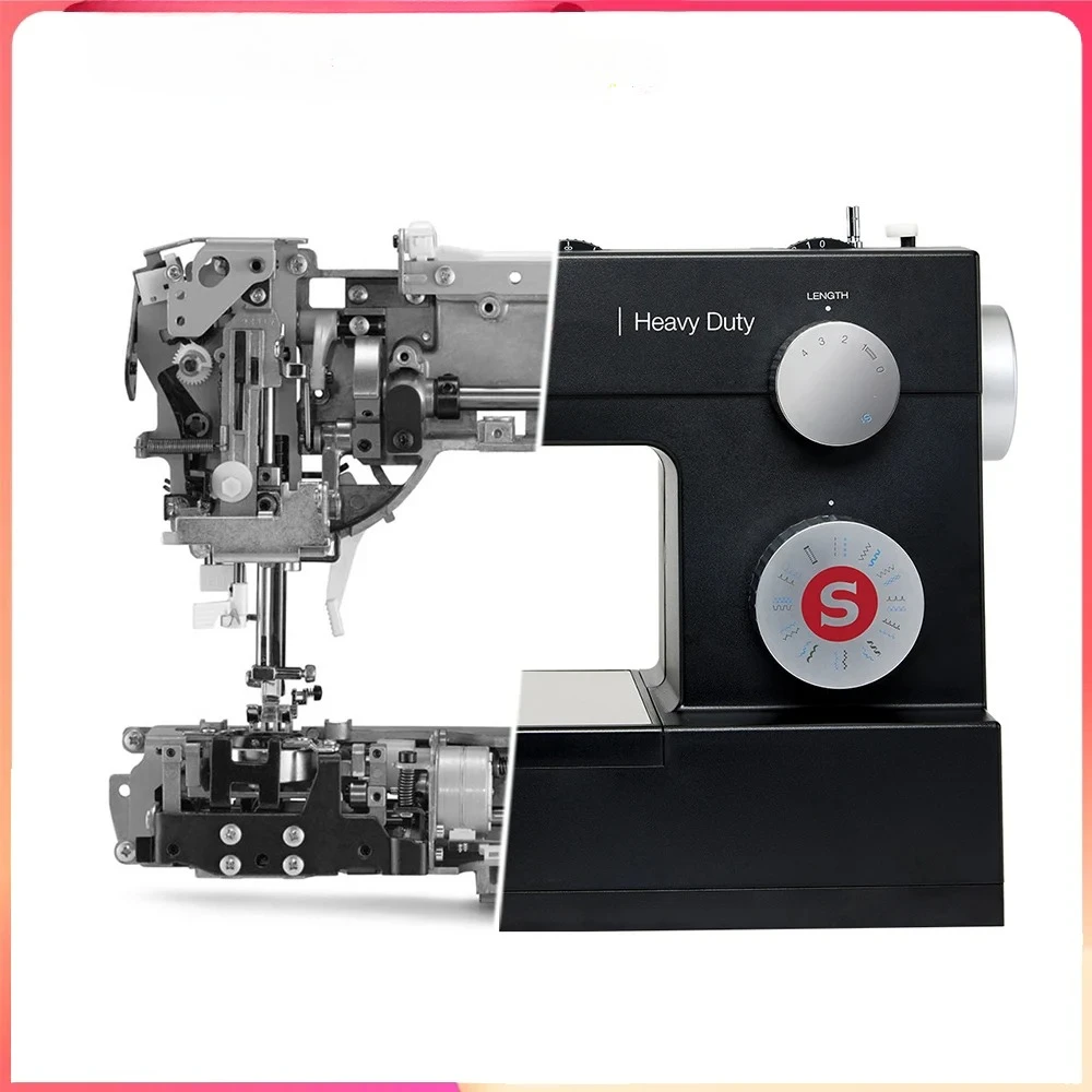 1100 Needles/minute 4432 Heavy Duty Black Edition Sewing Machine 32 Stitches With Automatic Threader for Leather Thick Fabric